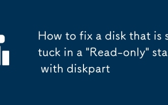 How to fix a disk that is stuck in a 'Read-only' state with diskpart