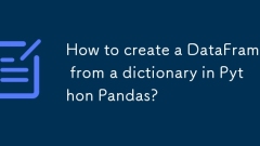 Wie erstelle ich einen Datenrahmen aus einem Wörterbuch in Python Pandas?