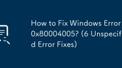 Windows ?? 0x80004005? ???? ??? (6 ?? ???? ?? ?? ??)