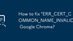 Bagaimana untuk memperbaiki 'ERR_CERT_COMMON_NAME_INVALID' di Google Chrome?