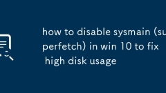 Cara Melumpuhkan Sysmain (Superfetch) dalam Win 10 untuk menetapkan penggunaan cakera tinggi