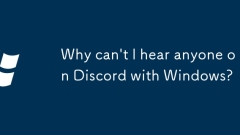 Why can't I hear anyone on Discord with Windows?
