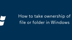 How to take ownership of a file or folder in Windows