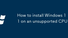 How to install Windows 11 on an unsupported CPU