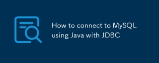 How to connect to MySQL using Java with JDBC