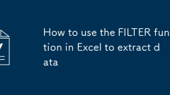 How to use the FILTER function in Excel to extract data