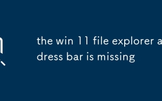 La barre d'adresse de l'explorateur de fichiers Win 11 est manquante