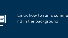 Linux 백그라운드에서 명령을 실행하는 방법