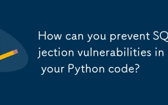 Comment pouvez-vous prévenir les vulnérabilités d'injection SQL dans votre code Python?
