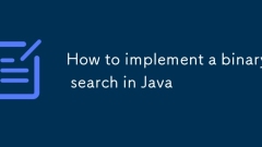 How to implement a binary search in Java