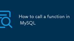 How to call a function in MySQL