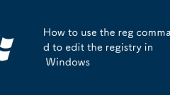 How to use the reg command to edit the registry in Windows