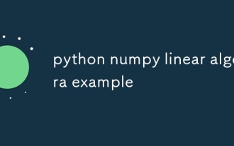 python numpy线性代数示例