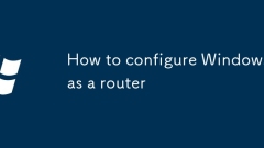 How to configure Windows as a router
