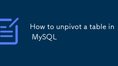 How to unpivot a table in MySQL