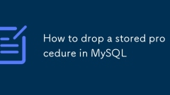 How to drop a stored procedure in MySQL