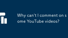 为什么我不能对YouTube视频发表评论?
