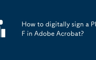 Adobe Acrobat에서 PDF에 디지털로 서명하는 방법은 무엇입니까?