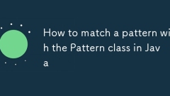 How to match a pattern with the Pattern class in Java
