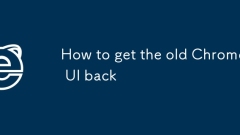 如何使旧的Chrome UI回来