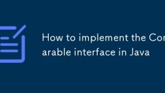 How to implement the Comparable interface in Java