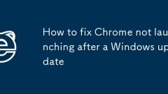 如何修复Windows更新后未启动的Chrome