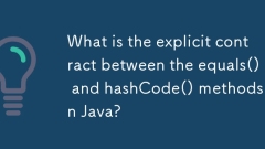 What is the explicit contract between the equals() and hashCode() methods in Java?
