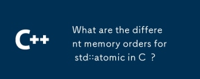 What are the different memory orders for std::atomic in C ?