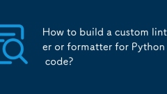 Wie erstelle ich einen benutzerdefinierten Linter oder Formatierer für Python -Code?