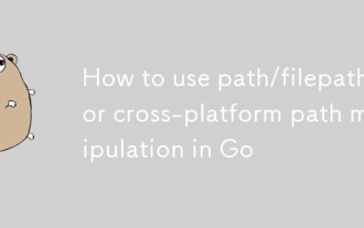 So verwenden Sie Pfad/Filepath für die plattformübergreifende Pfadmanipulation in Go
