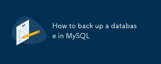How to back up a database in MySQL