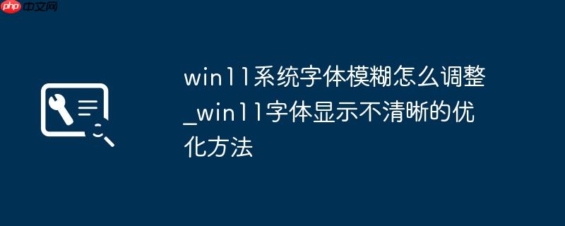 win11系统字体模糊怎么调整_win11字体显示不清晰的优化方法