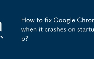 스타트 업에 충돌 할 때 Google Chrome을 수정하는 방법은 무엇입니까?