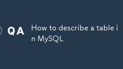 How to describe a table in MySQL