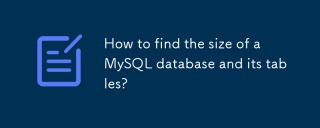 How to find the size of a MySQL database and its tables?