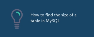 How to find the size of a table in MySQL