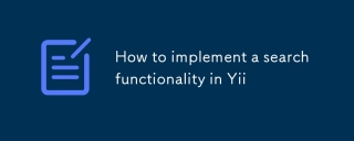 How to implement a search functionality in Yii