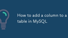 How to add a column to a table in MySQL