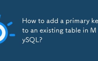 How to add a primary key to an existing table in MySQL?