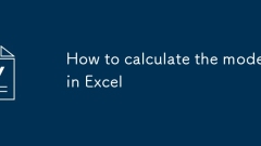 Cara mengira mod dalam excel