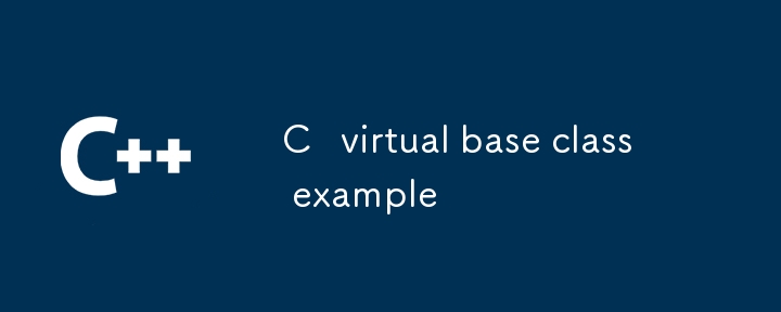 C Exemple de classe de base virtuelle
