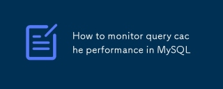 How to monitor query cache performance in MySQL