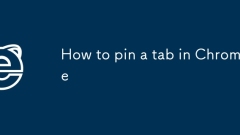 How to pin a tab in Chrome