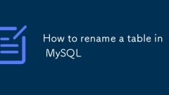 How to rename a table in MySQL