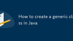 How to create a generic class in Java