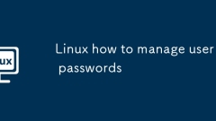 Linux how to manage user passwords