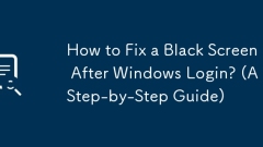 How to Fix a Black Screen After Windows Login? (A Step-by-Step Guide)