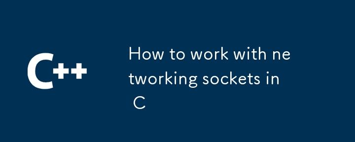 How to work with networking sockets in C-C++-php.cn