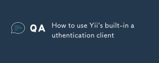 How to use Yii's built-in authentication client