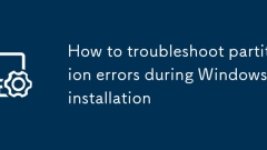 So fördern Sie Partitionsfehler während der Windows -Installation
